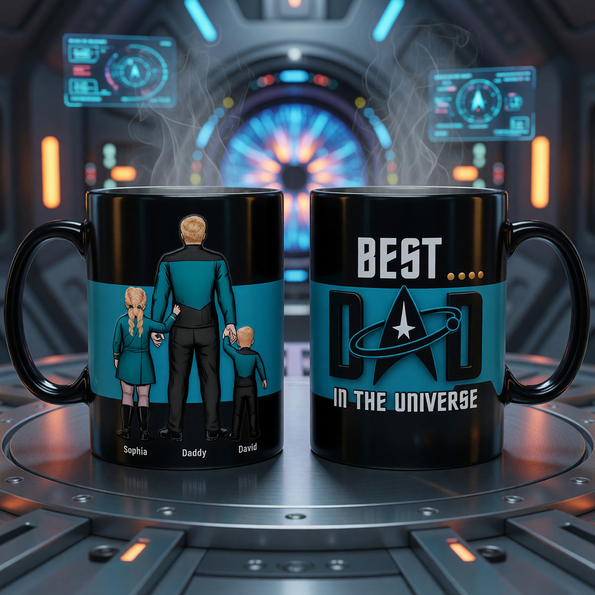 Deep Space Dad Magic Coffee Mug - Personalized Gifts For Dads 01OHQN060526HH-Homacus