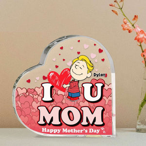 Mom Heart Plaque - Personalized Gifts For Mother 01XQLU130125HG-Homacus