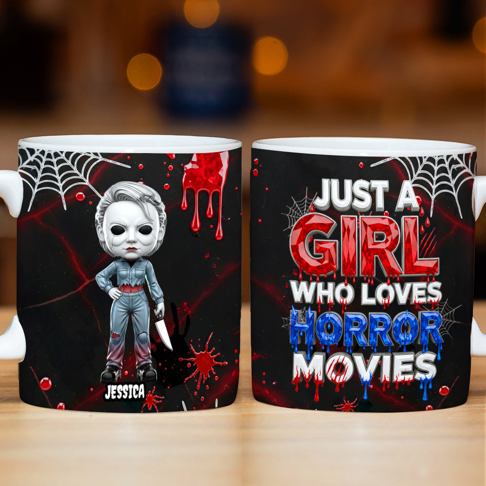 Horror Girl Mug Personalized Gifts For Movie Fans 02OHTN270825-Homacus