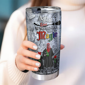 Personalized Gift For Magic Mom 20oz Tumbler Mom & Kids In The Wizarding World 04KALU210225TM-Homacus