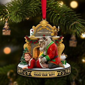 Playful Touchy Couple Ornament - Personalized Christmas Gift For Couples 04OHLU230925-Homacus