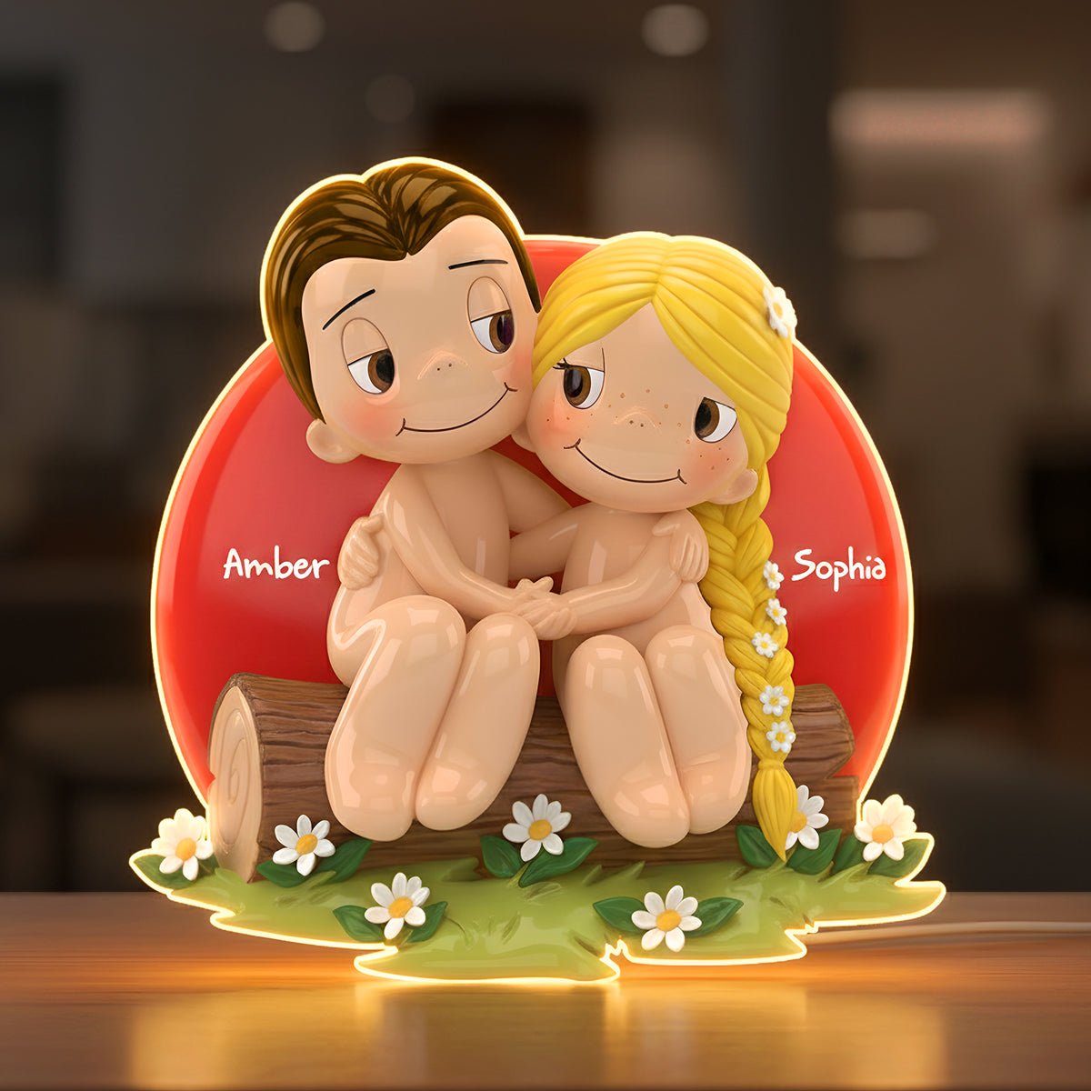 Naughty Couple Acrylic Light Box Personalized Gifts For Couple 06NALU031225-Homacus