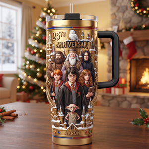 25th Anniversary Fantasy School 40oz Tumbler With Handle - Personalized Gifts For Christmas Tumbler 02TYTN290926