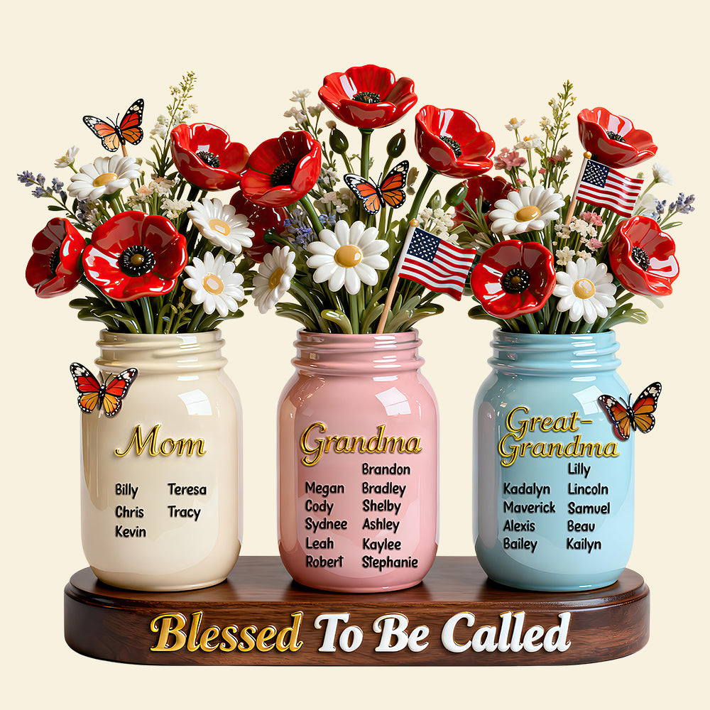 Blessed Mom Mason Jar Acrylic Plaque - Personalized Gifts For Mother's Day 04HUDT130226-Homacus