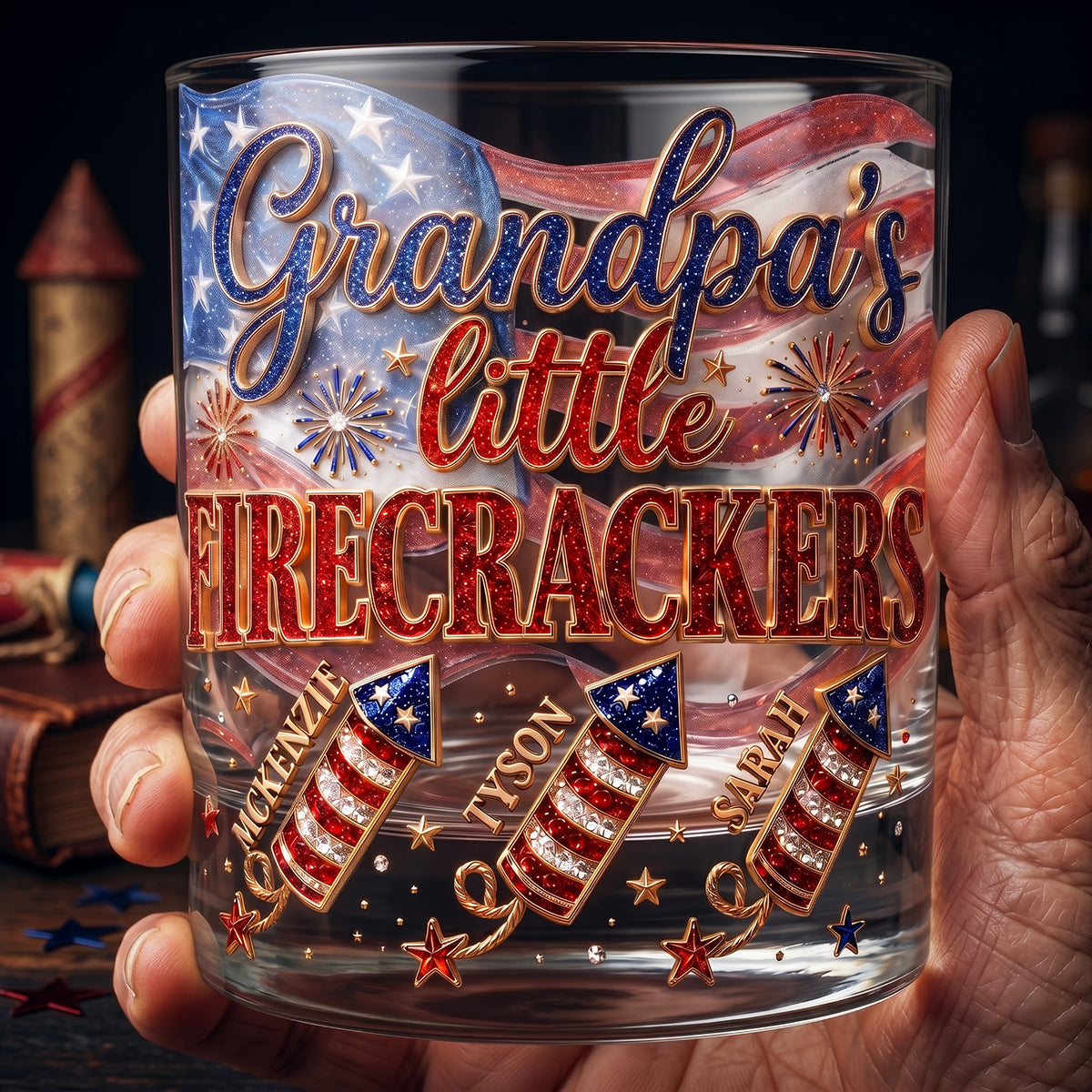 Firecrackers Drinking Glass - Personalized Gifts For Grandpas 052padt300526-Homacus