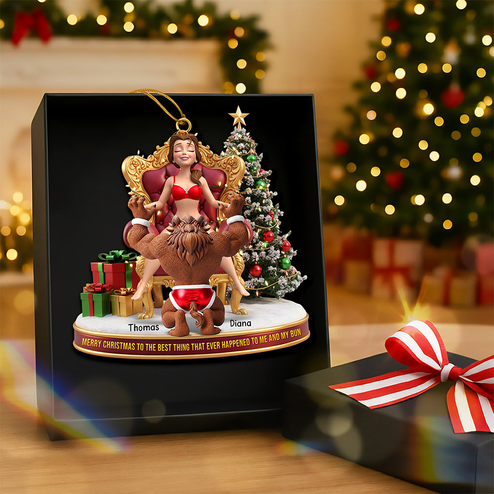 Naughty Couple Christmas Ornament, Personalized Gifts For Couple 01OHQN220925-Homacus