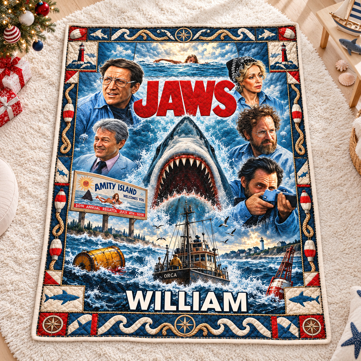 Deep Sea Predator Blanket - Personalized Gifts 06naqn121026-Homacus