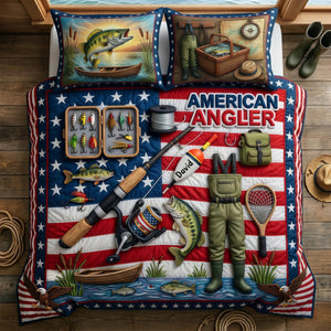 USA Fishing Quilt Bedding Set - Personalized Gifts For Fishing Lovers 05TYLU260326-Homacus