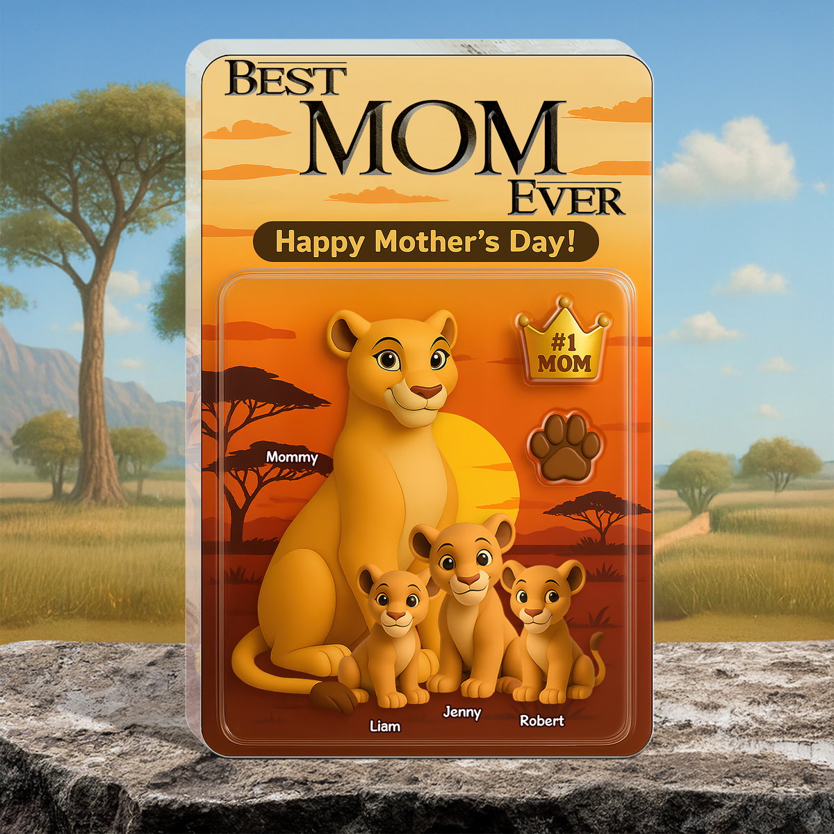 Best Lion Mom Ever Acrylic Plaque - Personalized Gifts For Mother 02NAPU280425-Homacus