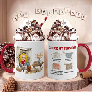 Personalized Gifts For Knitting Lover Accent Mug Women Sitting Knitting Check Tension 04XQMH020824HH-Homacus
