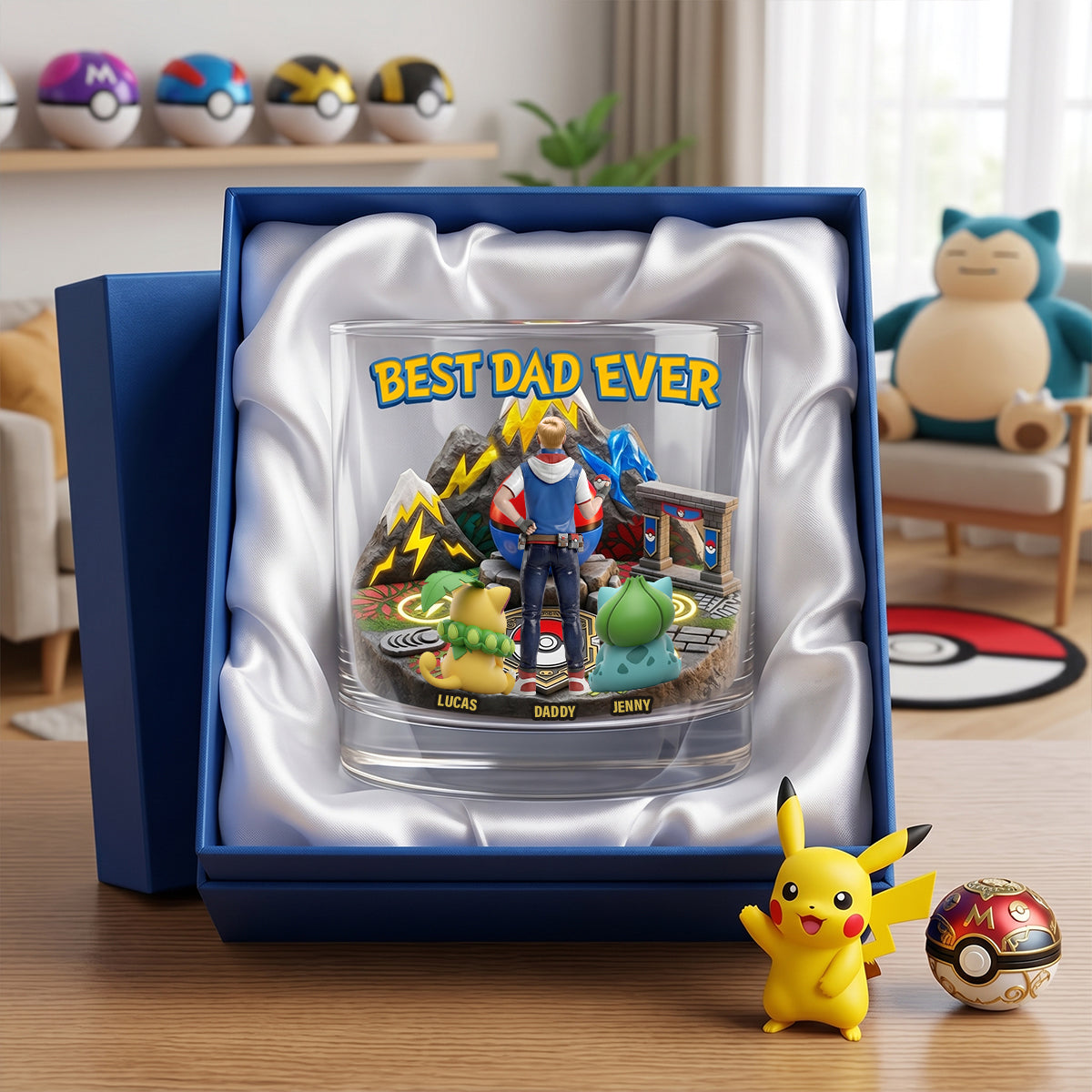 The Best Dad Of Little Trainers Round Glass - Personalized Gifts For Dads 04OHTN240426-Homacus