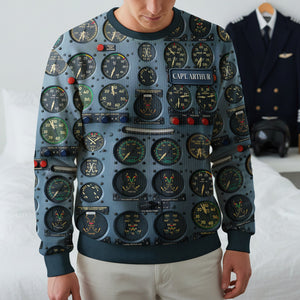 Pilot Control Panel Ugly Sweater - Personalized Christmas Gifts For Pilot 01HULU120925-Homacus
