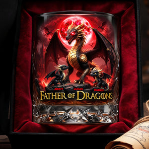 Father Of Dragons Round Glass - Personalized Gifts For Dad 04tydt210526-Homacus