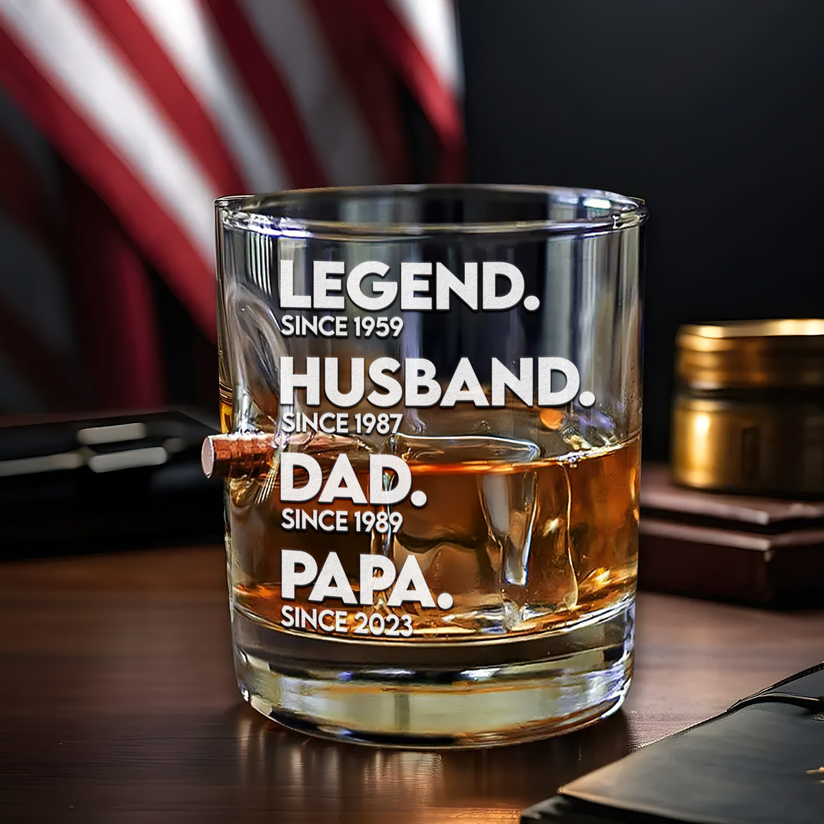 Dad Bullet Glass - Personalized Gift For Dad 04ACPU170525-Homacus