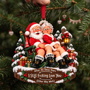 Old Couple, Same Naughty Love Ornament - Personalized Christmas Gifts For Couple 07nalu161026-Homacus