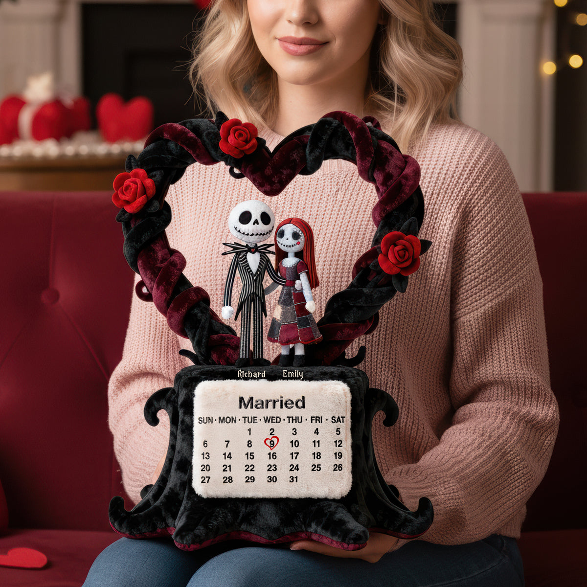 Spooky Couple Pillow - Personalized Gifts For Couple 03toqn131225-Homacus