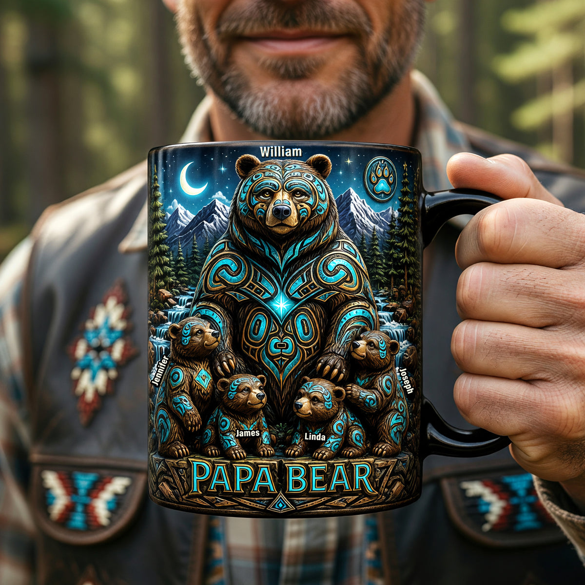 Native Bear Magic Mug - Personalized Gifts For Dads 04naqn210526-Homacus