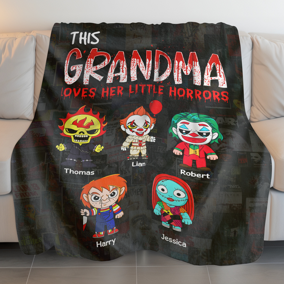 Personalized Gifts For Mom Blanket 04ohpu220225 Little Horrors-Homacus
