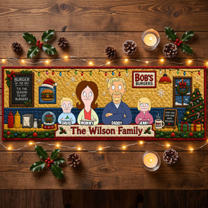 Funny Family Quilted Table Runner - Personalized Christmas Gifts 03natn200826-Homacus