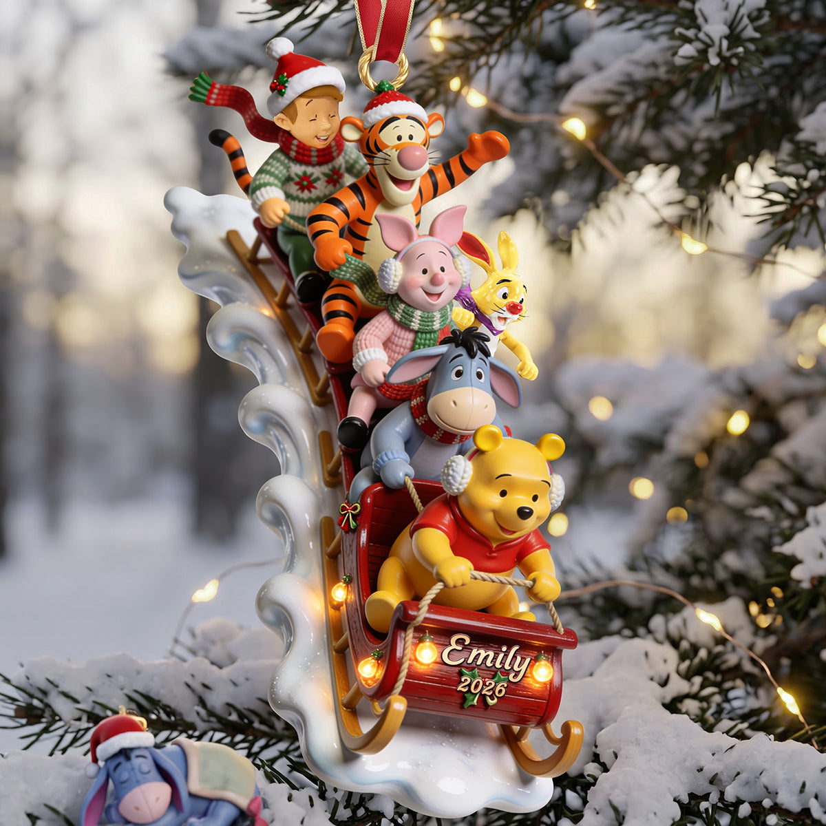 Jolly Snow Ride Acrylic Ornament, Personalized Gifts For Christmas 03qhta040926-Homacus