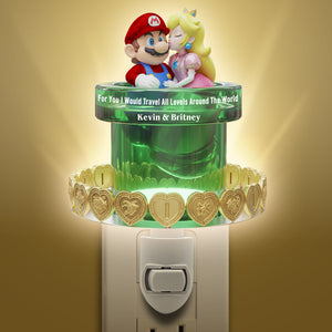 Gamer Couples Acrylic Night Light Personalized Gift For Couple 03TGDT160625-Homacus