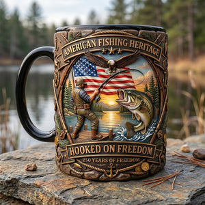 Hooked On Freedom Accent Mug - Personalized Gift For Fisherman 04tytn250626-Homacus