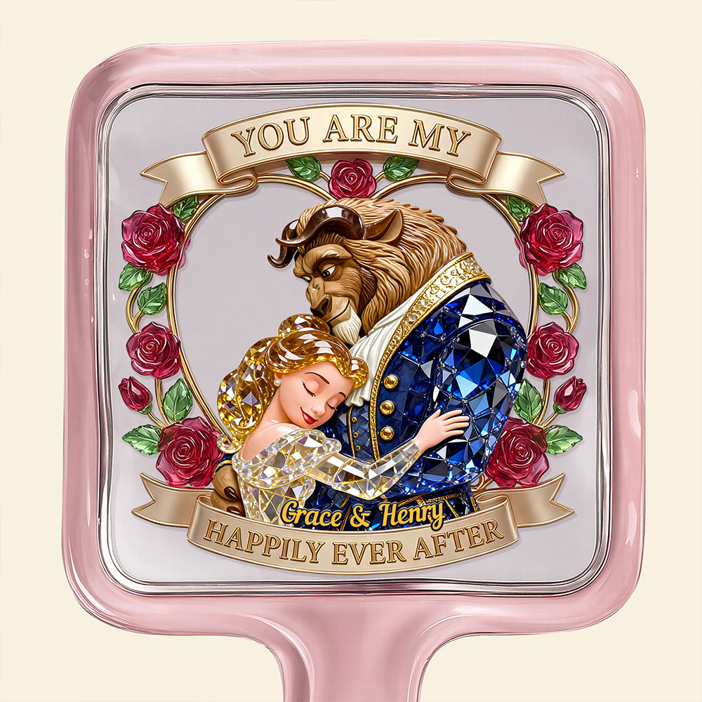 Romantic Fairy Tale Handheld Mirror - Personalized Gifts For Couple 01QHDT021225-Homacus
