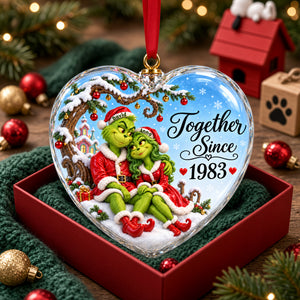 Romantic Couple Together Christmas Ornament - Personalized Gifts For Couple 06tylu081026-Homacus