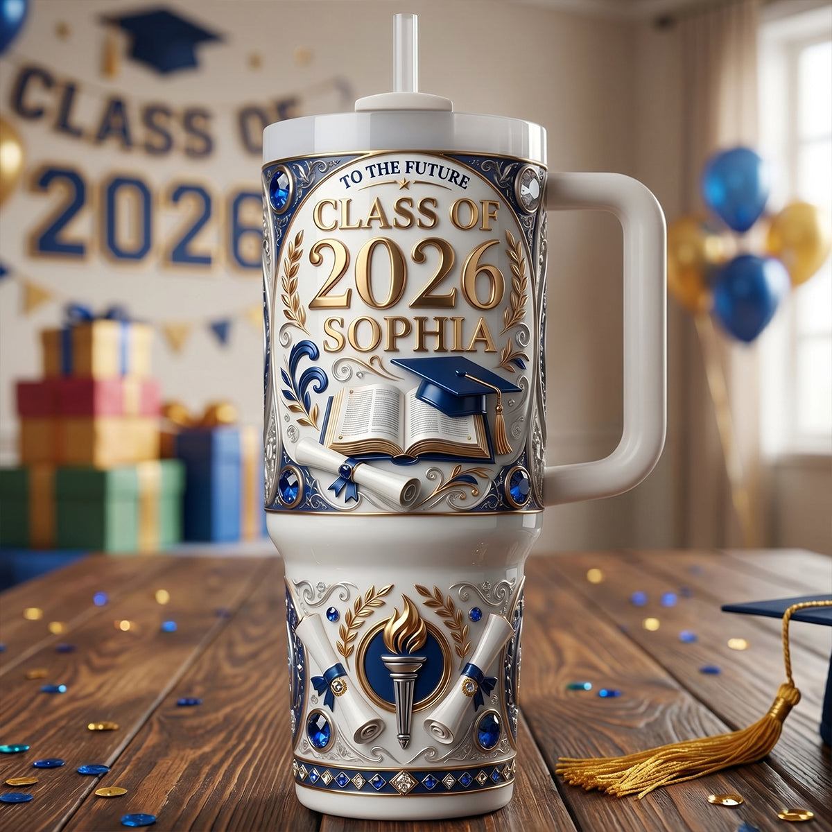 Class Of 2026 Tumbler Handle - Personalized Graduation Gifts 04TYTN300426-Homacus
