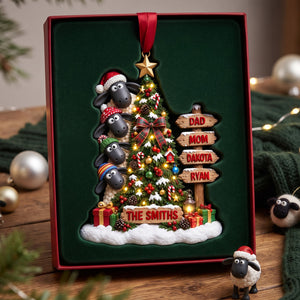 Lovely Sheep Family Ornament - Personalized Christmas Gifts For Family 01ttlu051026-Homacus