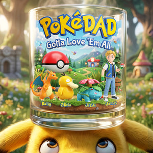 Adventure Game Dad And Kids Round Glass - Personalized Gifts For Dad 03nata200526
