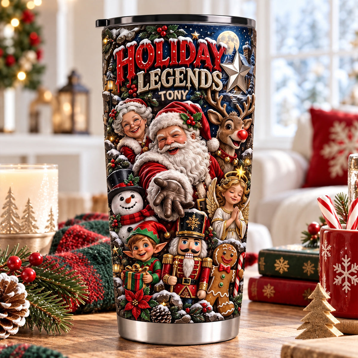 Holiday Legends 20oz Tumbler - Personalized Gifts For Christmas 08tolu201026-Homacus