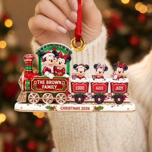Cute Family Train Acrylic Ornament - Personalized Christmas Gifts For Family 01tydh040926-Homacus