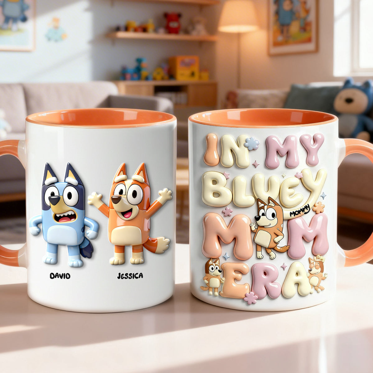 Adorable Characters Mom Era Accent Mug - Personalized Gifts For Mothers 03kilu240226-Homacus