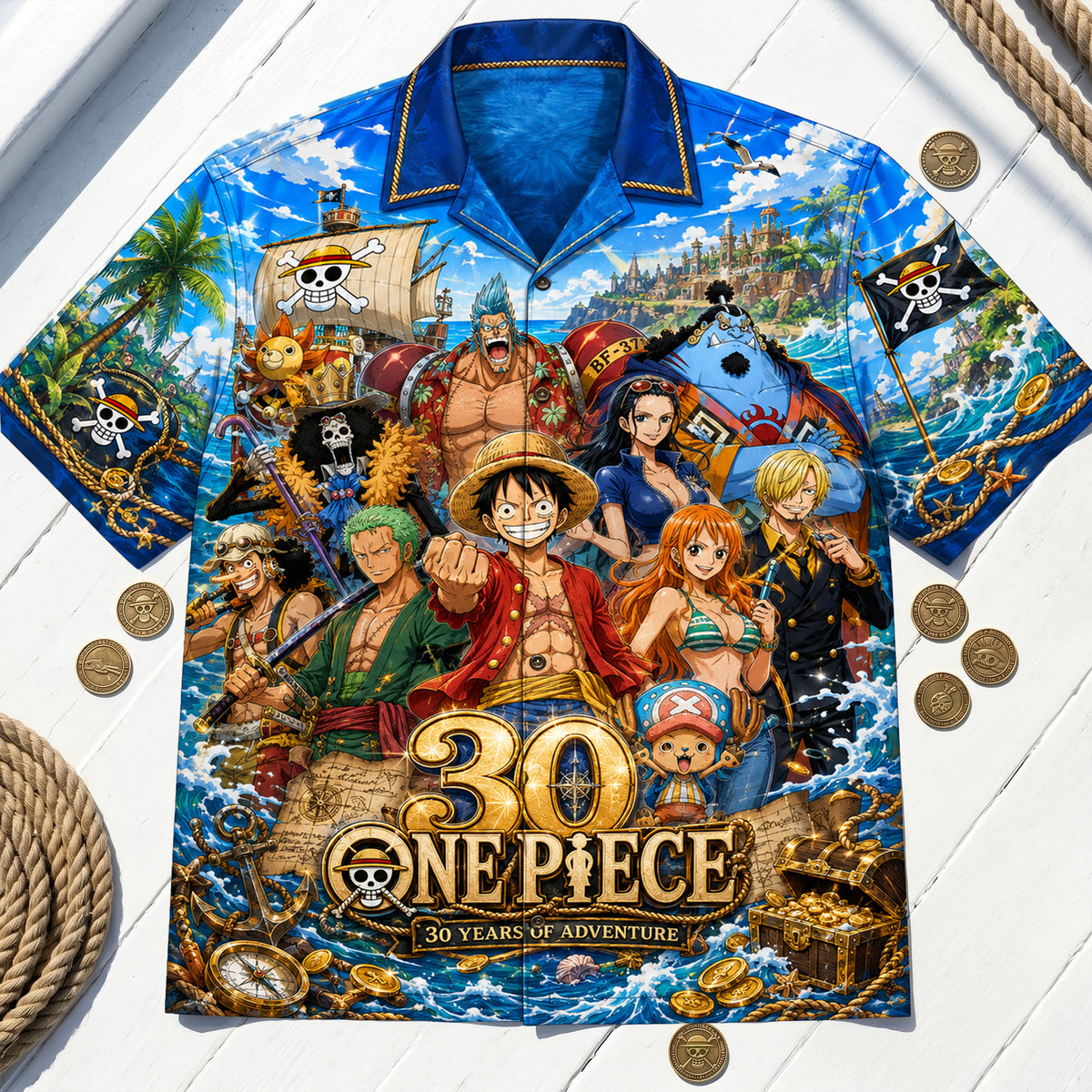 30 Years Of Adventure Hawaiian Shirt - Personalized Gifts For Anime Lovers 05nalu110626
