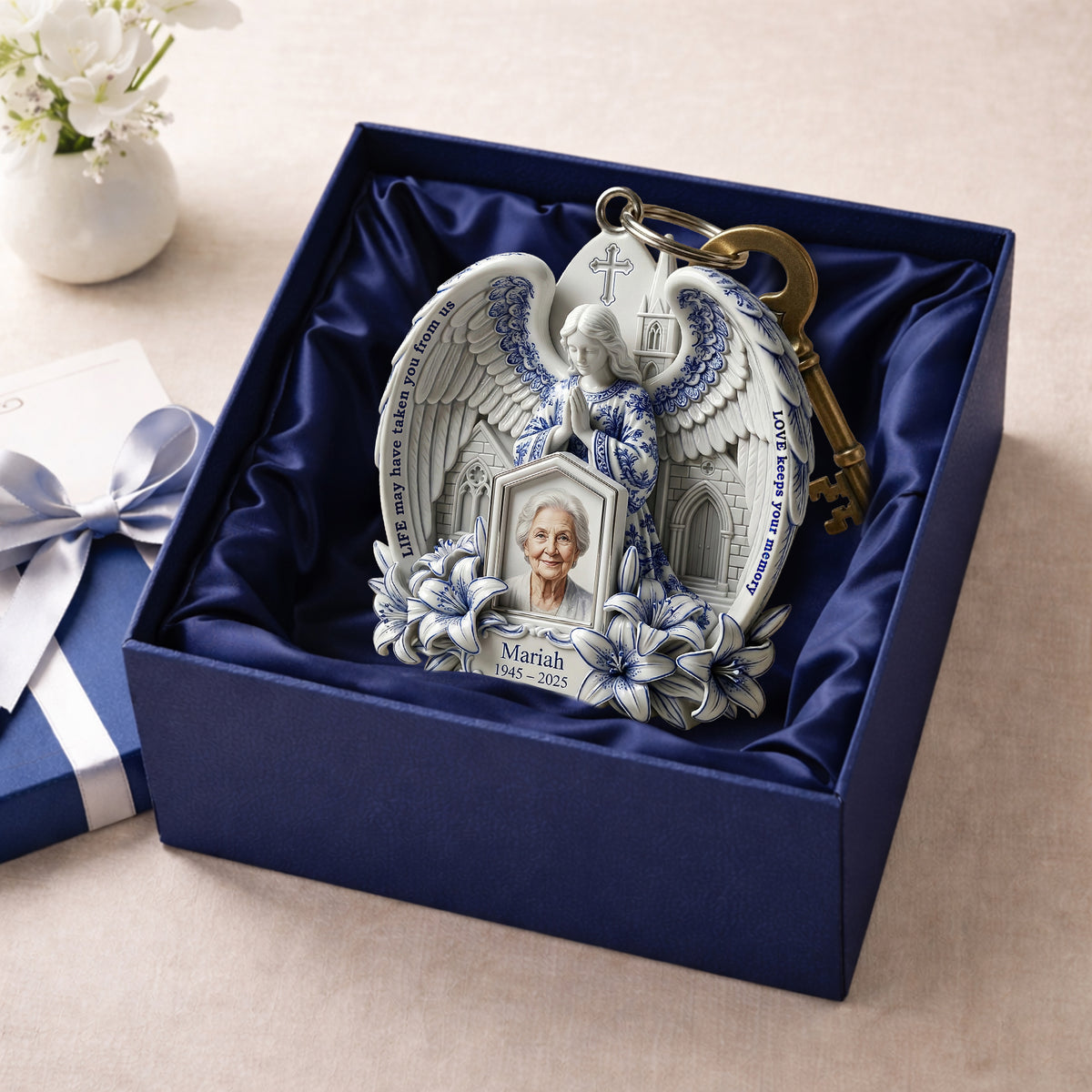 Angel Memorial Keychain - Custom Photo Gifts For Heaven 02PALU280226-Homacus