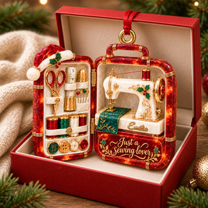 Christmas Sewing Case Acrylic Ornament - Personalized Gifts For Sewing Lovers 07todh121026-Homacus