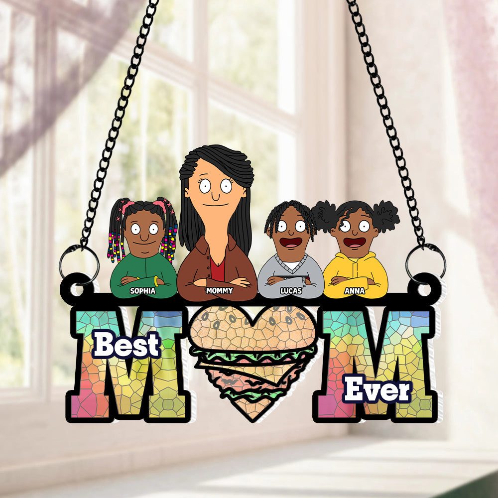 Personalized Gifts For Mom Suncatcher Ornament 04ohtn120225hg Best Mom Ever-Homacus