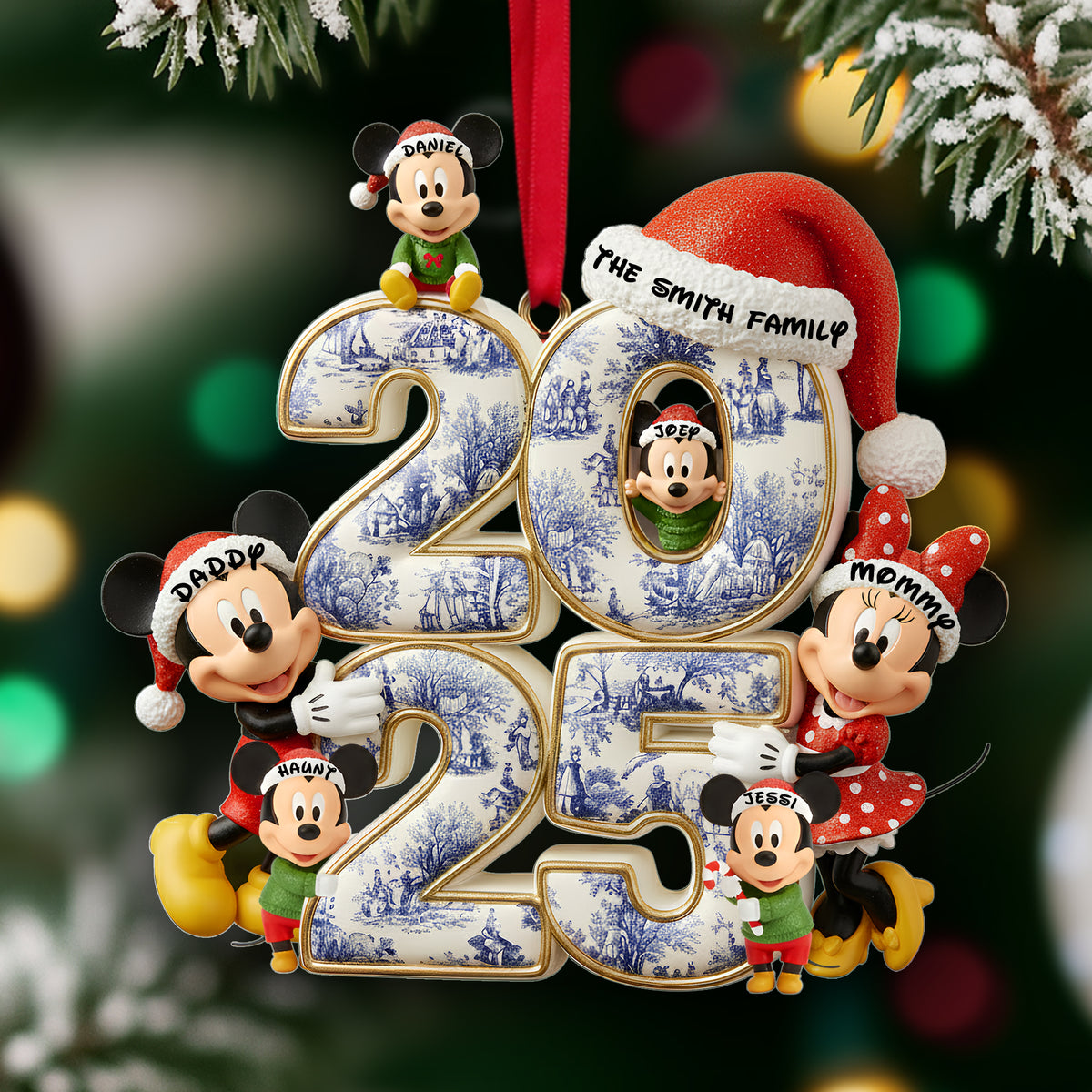 Adorable Family Christmas Acrylic Ornament - Personalized Gifts For Family 03TOLU300925-Homacus