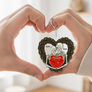 Skull Couple Keychain - Personalized Gifts For Couple 04ohqn260625-Homacus