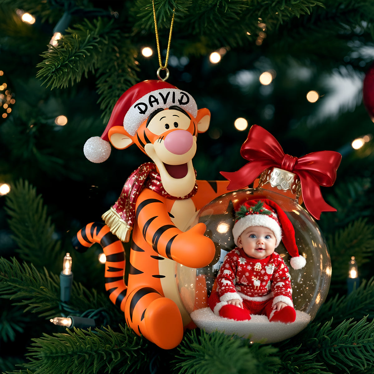 Custom Photo Baby Ornament - Personalized Gift For Baby Christmas Ornament 01PGLU01125-Homacus