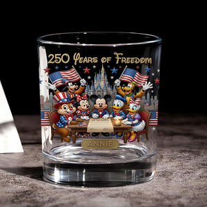 250th Anniversary Round Glass - Personalized Gifts For Patriotics Glass 03TYTA080626-Homacus