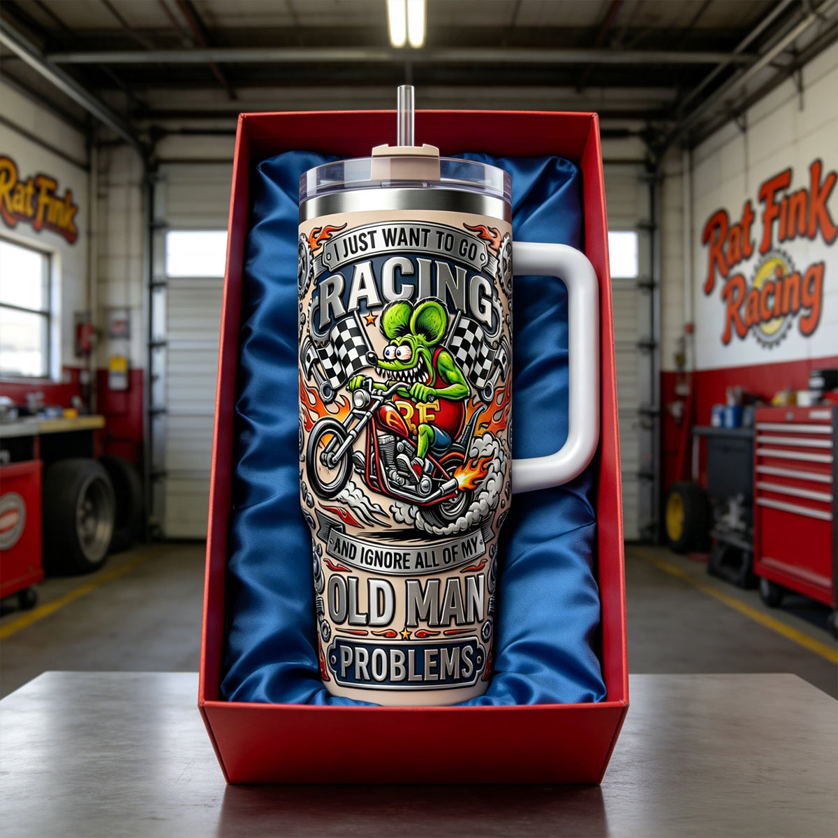 Racing Old Man Tumbler - Personalized Gifts For Racing Lovers 02patn120326-Homacus