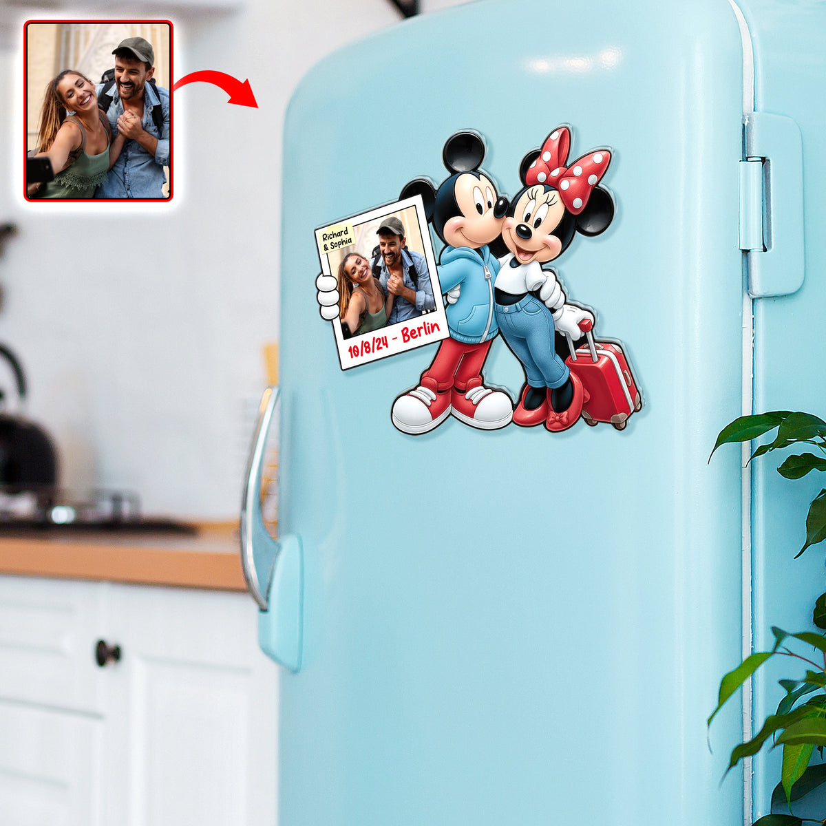 Couple Vacation Fridge Magnet Custom Photo Gifts For Couple 07TOQN201125-Homacus