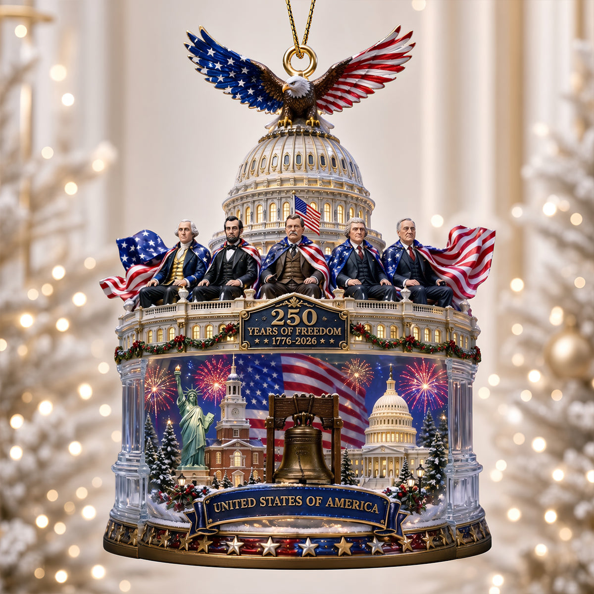 Free Dome Acrylic Ornament, Personalized Gifts For Patriots 05qhdt310826-Homacus