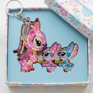 Alien Mom and Kids Keychain - Personalized Gifts For Mother's Day 01ohta160326-Homacus