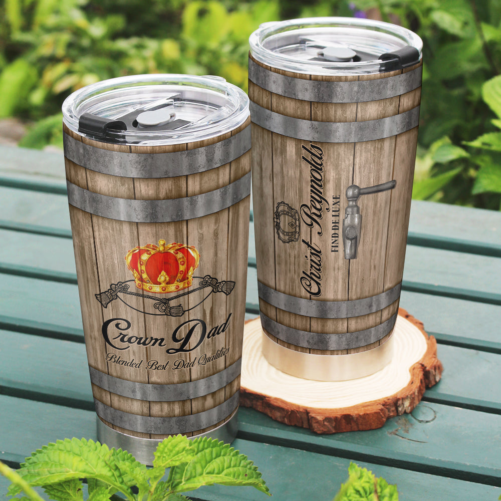 Personalized Gifts For Dad Tumbler, Whiskey & Bourbon Barrel 032qhqn210325-Homacus