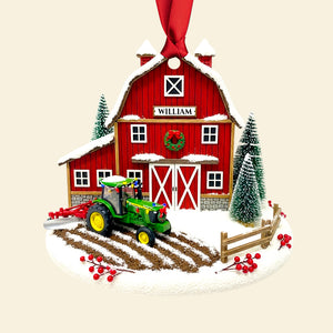 Tractor House Ornament Christmas Personalized Gifts for Tractor Lovers 01TGDT090825-Homacus