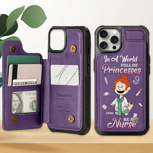 Personalized Gift For Nurse Leather Flip Wallet Phone Case 01XQMH240225HG-Homacus