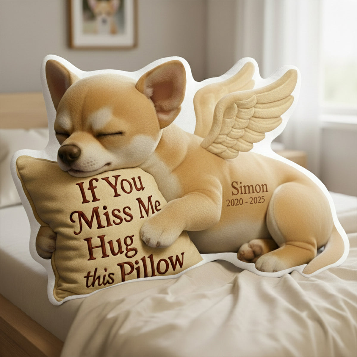 Dog Memorial Custom Shaped Pillow - Custom Photo Gifts For Dog Lover 04TGLU081125-Homacus